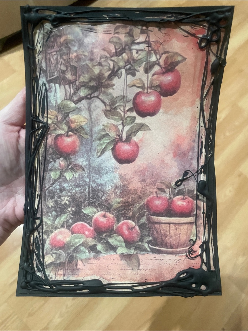 “Juicy Apples” Mixed Media Art Piece